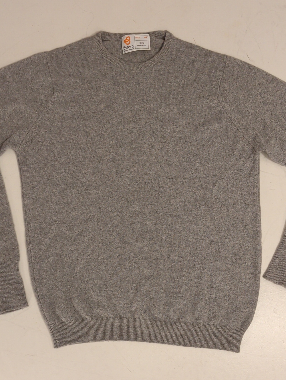 English Cashmere Byford Men's Heather Gray Crewneck Sweater sz 44